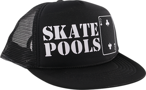 LOWCARD SKATE POOLS MESH HAT ADJ-BLACK