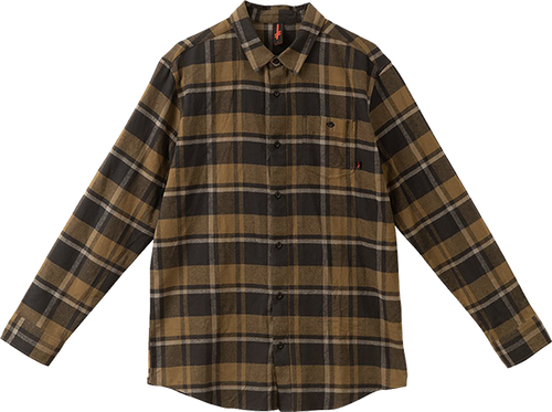 Death Wish JEFFERSON FLANNEL L/S S-DARK GREEN PLAID