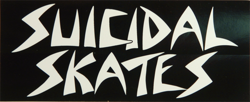 SUICIDAL SKATES LOGO DECAL BLK/WHT