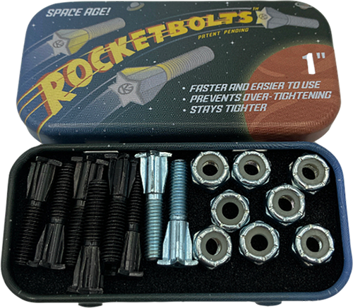 GK ROCKET BOLTS HARDWARE 1" BLK/SIL 1set