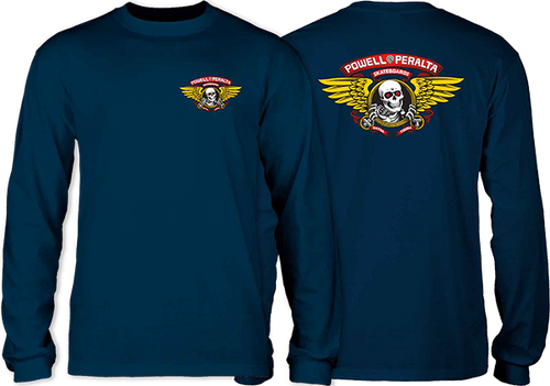 Powell Peralta WINGED RIPPER L/S S-NAVY BLUE