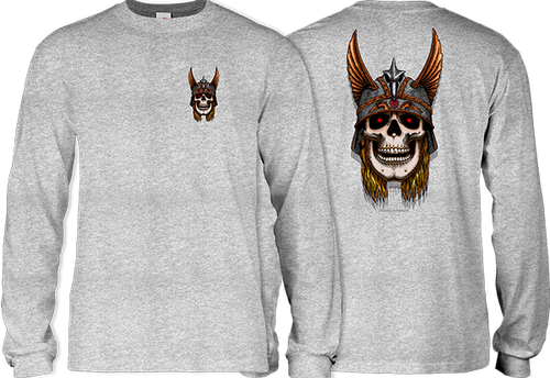 Powell Peralta ANDERSON SKULL L/S S-SPORT GREY