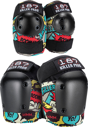 187 COMBO PACK KNEE/ELBOW PAD SET S/M-COMIC