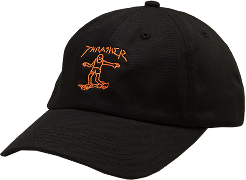 THRASHER GONZ OLD TIMER HAT ADJ-BLK/ORG