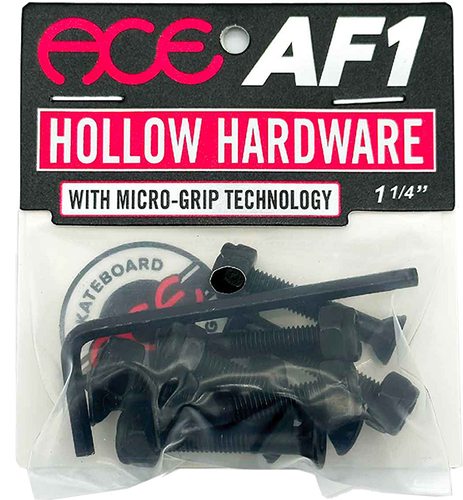 ACE 1.25" ALLEN HOLLOW W/GRIPPERS HARDWARE SET BLK