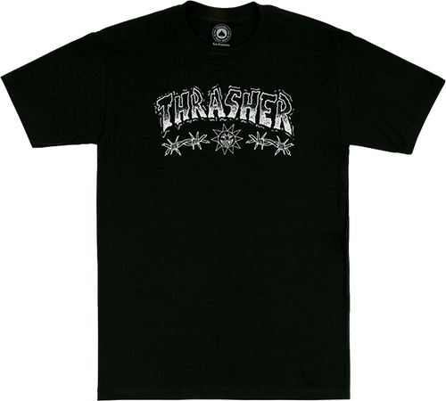 THRASHER BARBED WIRE SS M-BLACK