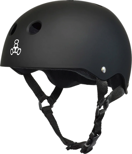 T8 HELMET BLK RUBBER/WHT XL