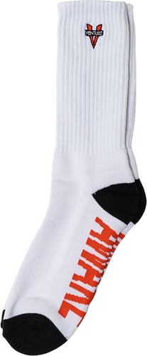 VENTURE HERITAGE EMB CREW SOCKS WHT/BLK/RED