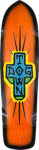 DOGTOWN SPRAY CROSS LB DECK-9.25x36.07 ORG/BK FADE