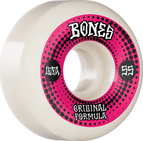 BONES 100's OG V5 ORIGINALS 55mm 100A WHITE