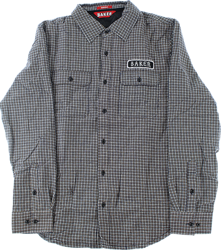 BAKER STITCH LS FLANNEL M-TAN/WHT