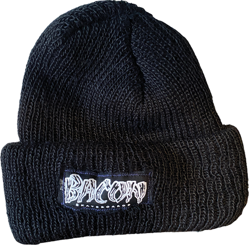 BACON LOGO BEANIE BLACK