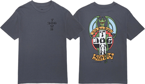 DOGTOWN RED DOG OG 70'S SS XL-CHARCOAL