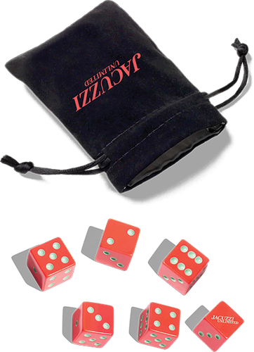 JACUZZI  SNAKE EYES LOADED DICE SET SALMON