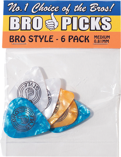 BRO STYLE BRO PICKS .81MM GUITAR PICKS 6PK