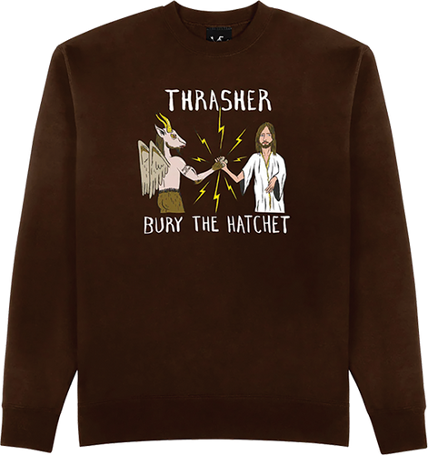 THRASHER TOY MACHINE BTH CREW/SWT XXL-DK.CHOCOLATE