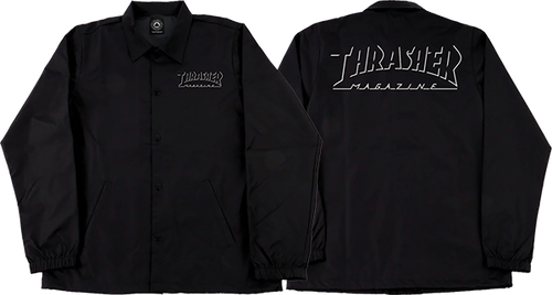 THRASHER SHADOW MAG LOGO COACH JACKET L-BLACK