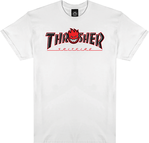 THRASHER SPITFIRE BIG HEAD OUTLINE SS L-WHITE