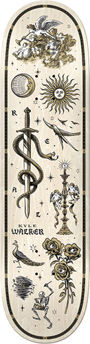 REAL WALKER ENGRAVED DECK-8.38 WHITE