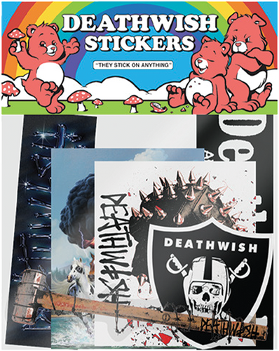 Death Wish 6PK/ASST NATION STICKERS
