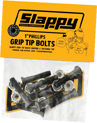SLAPPY GRIP-TIP PHILLIPS BOLTS SET 1" BLACK