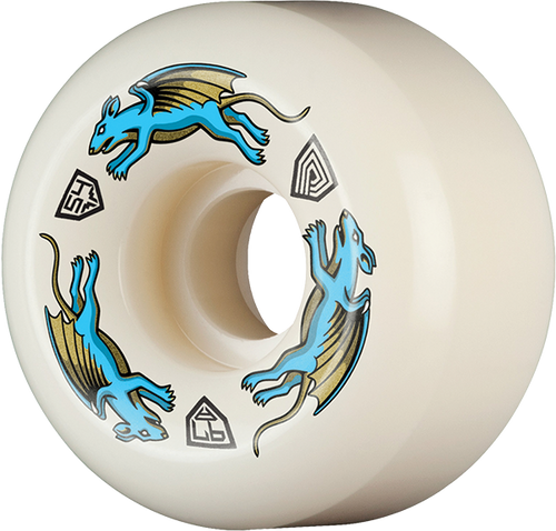 Powell Peralta DF NANO RAT AV6 BLUE DRAGON 97A 54/34MM WHT