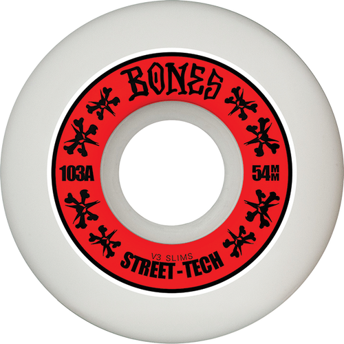 BONES STF V3 SLIM ANNUALS 54MM 103A WHT/RED