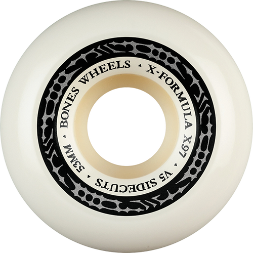 BONES XF X97 V5 SIDECUT 53MM 97A TRIBAL WHT/SIL