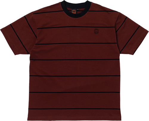 SF BIGHEAD EMB STRIPE SS L-BURGUNDY/BLK