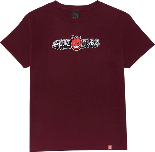 SF OLD E DROP BIGHEAD YTH SS M-MAROON/RD/BLK/WT