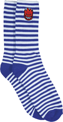 SF BIGHEAD FILL STRIPE EMB CREW SOCK BLUE/WHITE