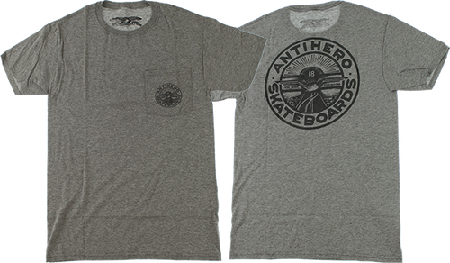Anti Hero STAY READY DBL POCKET SS HEATHER