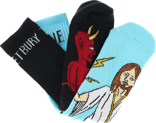 Toy Machine BURY THE HATCHET CREW SOCKS BLK/BLU 1 pair