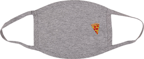 PIZZA EMOJI MASK GREY