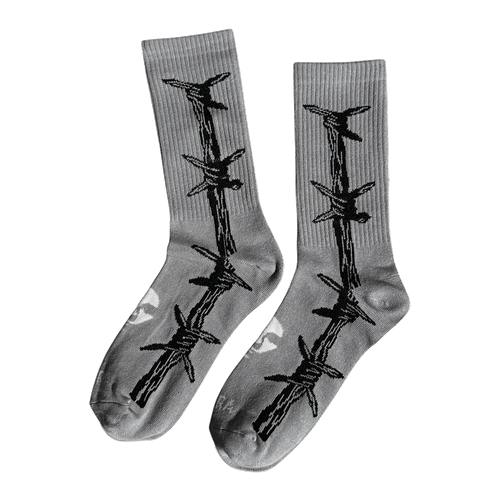 OPERA BARBWIRE CREW SOCKS GREY 1PR