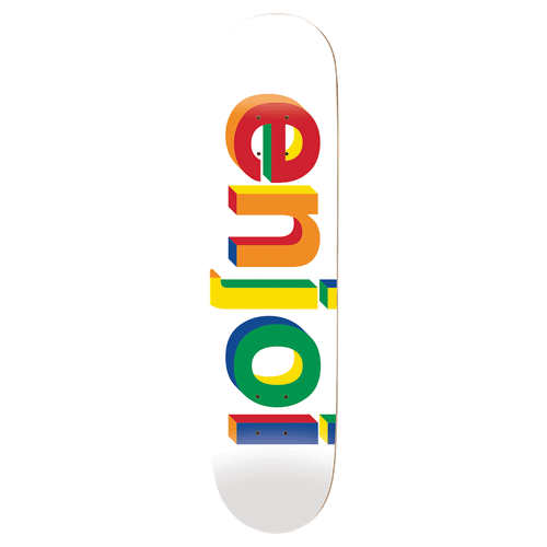 ENJOI HELVETICA NEUE DECK-8.0 WHITE R7