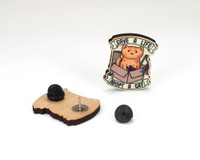 Save a Life, Adopt a Cat  - Wooden Pin