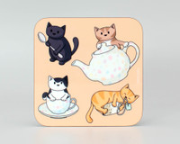 Tea Cats - Coaster 