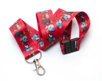 Cats and Tea/Coffee and Books - Lanyard  - with Safety Clip