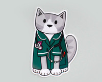 Vet Nurse Cat  - Vinyl cat sticker