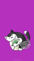 Hugging Coffee Cat - Phone Wallpaper