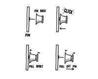 Locking pin backs (pack of 3)