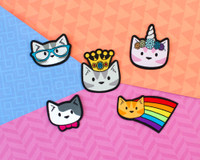 Crown Cat Mini  Iron On Patch