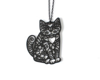 Spiral Cats - Statement Necklace - Sitting Side Spiral Cats - Statement Necklace - Sitting Side