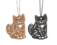 Spiral Cats - Statement Necklace - Sitting Side Spiral Cats - Statement Necklace - Sitting Side