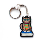 Nerd Cat Key Ring