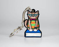 Nerd Cat Key Ring