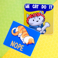 NOPE - Vinyl cat sticker
