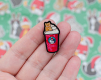 Gingerbread Latte Cat - Christmas Winter Acrylic Pin Gingerbread Latte Cat - Christmas Winter Acrylic Pin