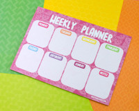 Pink Cats - Mini Weekly Planner- Desk pad - Notepad A5